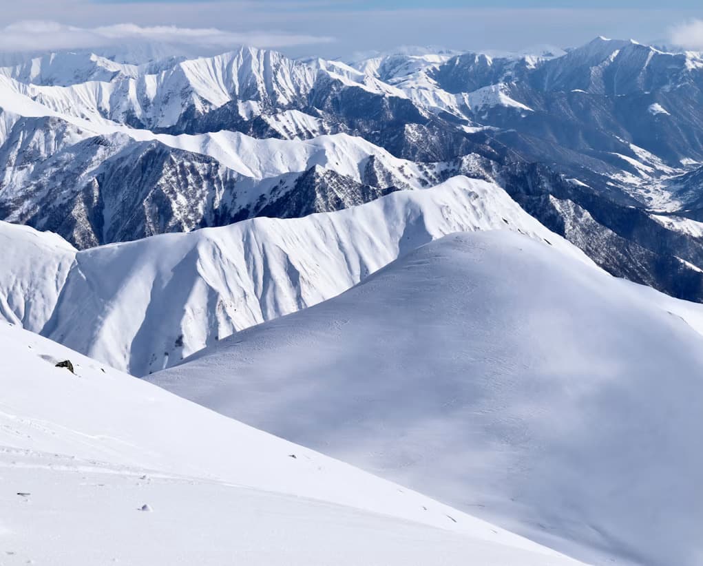 Gudauri ski resort, Georgian Caucasus mountains